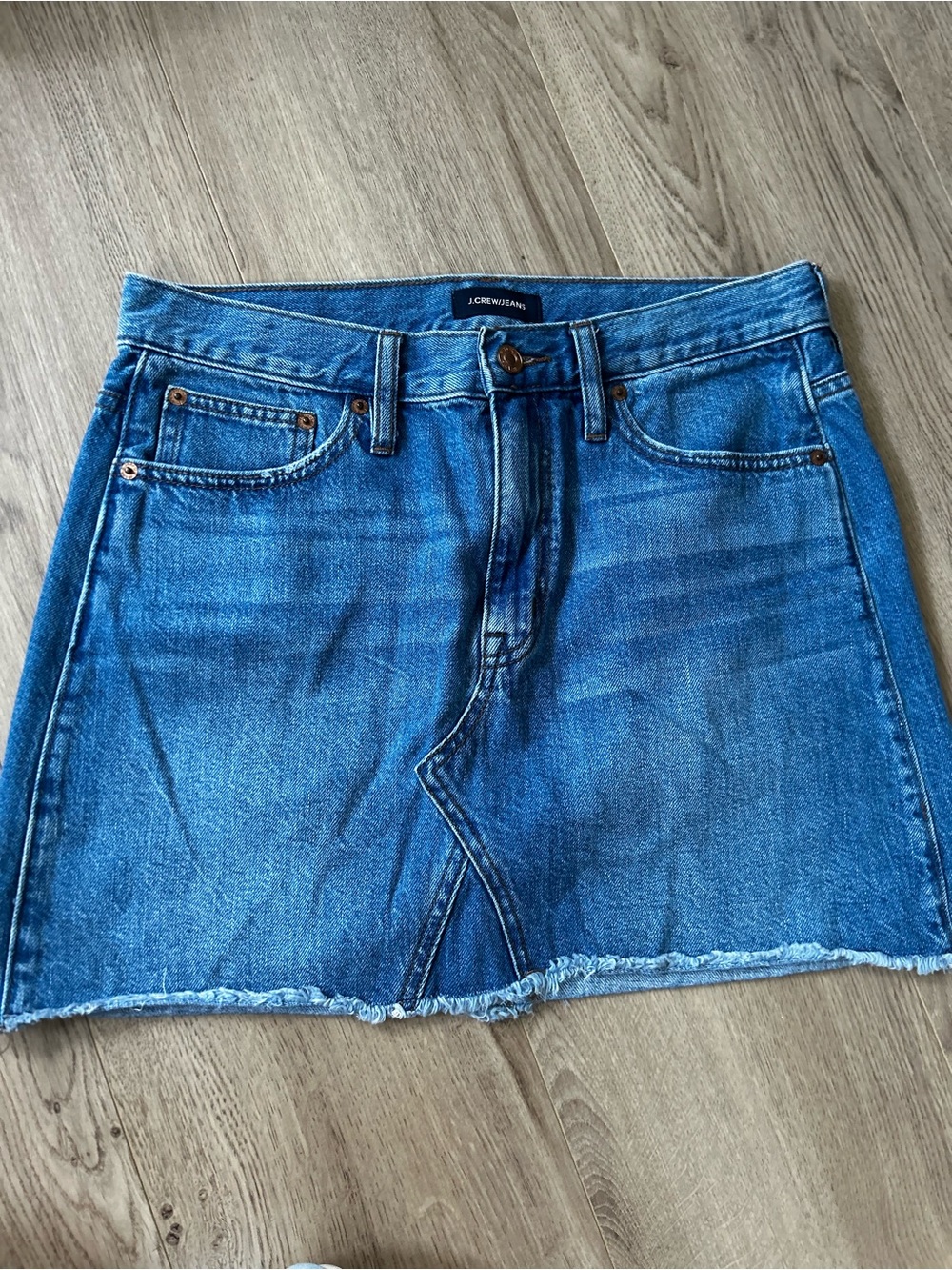 J. Crew Medium Blue Denim Mini Skirt